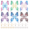 DIY Filigree Butterfly Wing Dangle Earring Making Kit DIY-TA0005-02-3