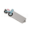 304 Stainless Steel Light Sky Blue Enamel Vehicle Connector Charms STAS-P377-13P-B-2