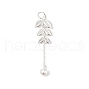 925 Sterling Silver Wheat Tassel Pendants STER-D288-02S-1