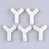 Handmade ABS Plastic Imitation Pearl Woven Beads FIND-T039-18-Y-1