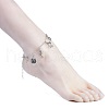 Brass Charm Anklets AJEW-AN00264-5
