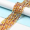 Electroplated Synthetic Moonstone Beads Strands G-F143-A02-M-3