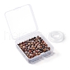 100Pcs 8mm Natural Petrified Wood Round Beads DIY-LS0002-04-7