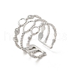 Tarnish Resistant 304 Stainless Steel Open Cuff Ring Findings STAS-E180-08P-1