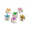 Platinum Plated Alloy Enamel European Beads MPDL-A023-C-1
