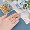 BENECREAT 300Pcs 6 Style Brass Bead Tips KK-BC0010-01-3