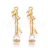 Brass Micro Pave Cubic Zirconia Pendants KK-N261-119A-G-1