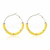 Bohemia Style Colorful Clay Beads Hoop Earrings JQ3310-13-1