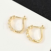 Brass Clear Cubic Zirconia Hoop Earrings EJEW-Q016-15G-4