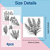 4Pcs 4 Styles PVC Stamp DIY-WH0487-0079-8