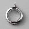 304 Stainless Steel Locket Pendants STAS-WH0027-44P-1