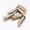 3-Strands 6-Holes Tube Brass Magnetic Slide Lock Clasps KK-D473-AB-NF-2