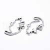 Alloy Open Back Bezel Pendants PALLOY-R098-19AS-3