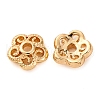 Flower Brass Bead Caps KK-K378-43G-1