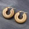 Chunky Vintage Grooved Hoop Earrings for Women X1-EJEW-O096-52G-2