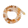 Natural Yellow Hematoid Quartz/Golden Healer Quartz Beads Strands G-H078-C38-6mm-3