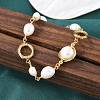 Mother's Day Jewellery Pearl Beaded Bracelets BJEW-P350-02G-2