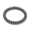 Rondelle Electroplated Synthetic Non-magnetic Hematite Beaded Stretch Bracelets for Women Men BJEW-K242-03-1