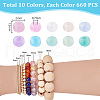   10 Setes 10 Colors Transparent Frosted Glass Round Seed Beads GLAA-PH0003-44A-2
