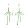 Bowknot Spray Painted Alloy Dangle Earrings EJEW-JE06356-3
