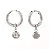 304 Stainless Steel Huggie Hoop Earrings X-EJEW-JE04449-02-2