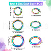 Gorgecraft 12Pcs 3 Style Rainbow Color Alloy Spring Gate Rings FIND-GF0002-94-2