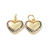Brass Micro Pave Colorful Cubic Zirconia Charms KK-E068-VF133-2