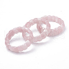 Natural Rose Quartz Beaded Stretch Bracelets BJEW-S137-21-2