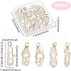 Fingerinspire 20pcs Natural Quartz Crystal Pointed Pendants FIND-FG0001-58-2