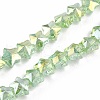 Electroplate Transparent Glass Beads Strands EGLA-U004-03A-AB02-1
