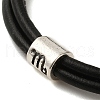 PU Leather Round Cord Multi-strand Bracelets SJEW-K002-07D-2