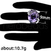Oval Brass Micro Pave Cubic Zirconia Finger Rings for Women FS-WGFFB9D-03-5