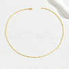 Delicate Brass Textured Bar Link Chain Necklaces for Women OF4314-4
