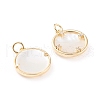 Brass Micro Pave Clear Cubic Zirconia Pendants ZIRC-I043-13G-1