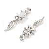 Brass with Clear Cubic Zirconia Pendants KK-P271-26P-2