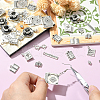50Pcs 10 Style Tibetan Style Alloy Pendant Rhinestone Settings FIND-CJ0001-13-3