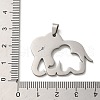 Non-Tarnish 304 Stainless Steel Pendants STAS-O005-24A-P-3