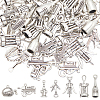 SUNNYCLUE 70Pcs 7 Styles Tibetan Style Alloy Pendants FIND-SC0009-70-1