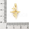 Rack Plating Brass Clear Cubic Zirconia Pendants KK-S407-02G-3