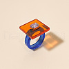 Resin Rhinestone Finger Rings for Women FS-WG5C33D-07-1