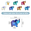 SUPERFINDINGS 35Pcs 7 Colors Transparent Glass Beads GLAA-FH0001-68-2