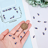 Beebeecraft 40Pcs Brass Enamel Connector Charms KK-BBC0014-38B-3