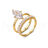 2Pcs 925 Sterling Silver Pave Cubic Zirconia Finger Rings for Couple WQ0643-1-2