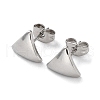 304 Stainless Steel Triangle Ear Studs for Women EJEW-P234-01P-2