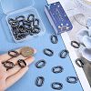 SUNNYCLUE 30Pcs Zinc Alloy Spring Gate Rings FIND-SC0010-83C-3