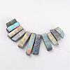 Electroplated Natural Dragon Bone Stone Beads Strands G-I177-10D-3