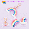 Handmade Woven Cotton Keychain KEYC-WH0034-18B-4