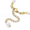 Shell Pearl Bead & Glass Seed Beads Bracelets BJEW-MZ00136-01-4
