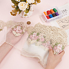 5 Yard Polyester Embroidery Hollow Flower Mesh Lace Trim SRIB-FG0001-22-3