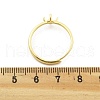 Flat Round Brass Adjustable Ring Settings KK-G527-01B-G-3